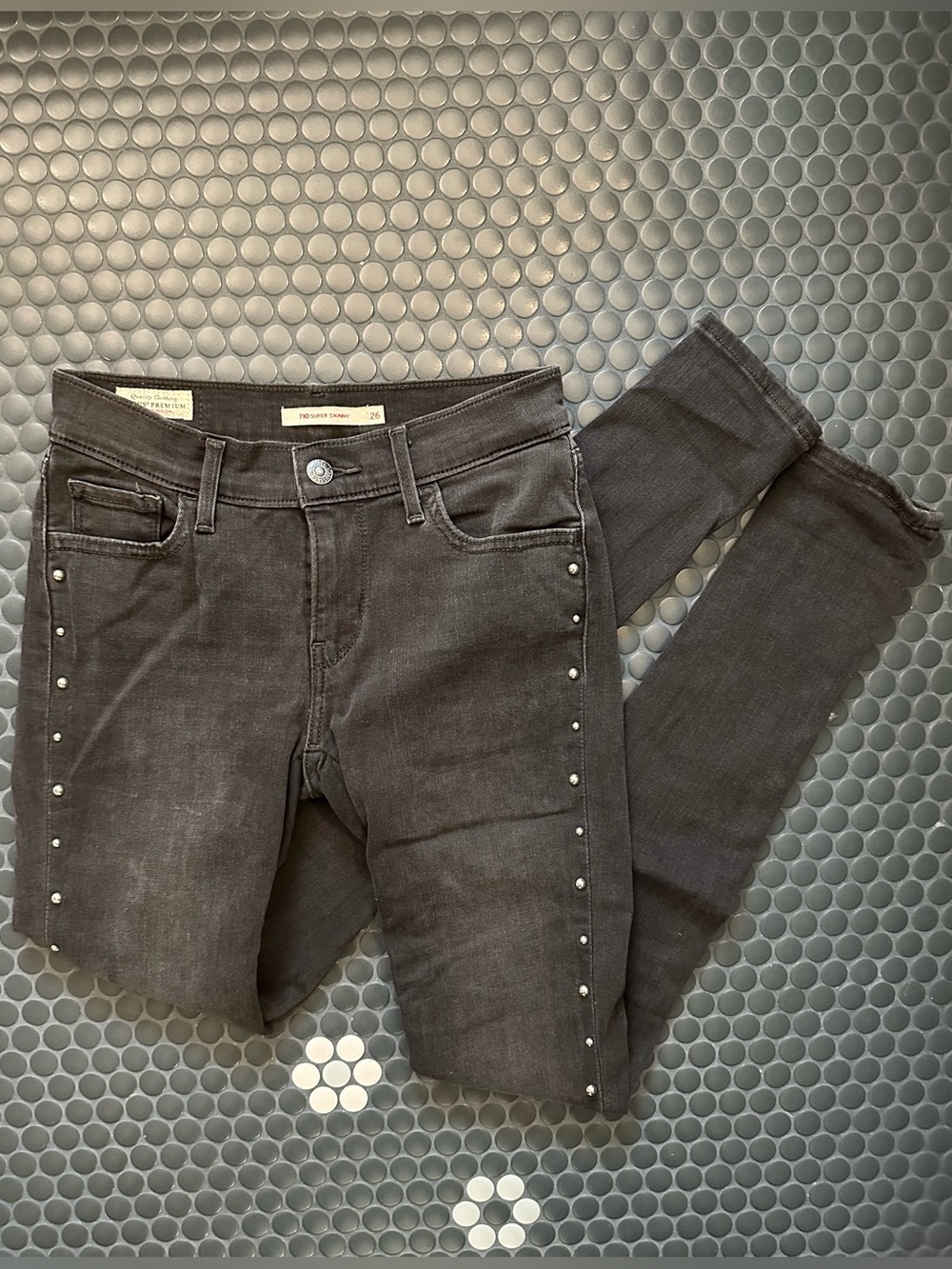 Levi’s Black Studded Skinny Jeans